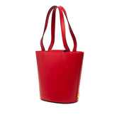 サルヴァトーレフェラガモ ハンドバッグ レッド ゴールド レザー レディース Salvatore Ferragamo 【中古】